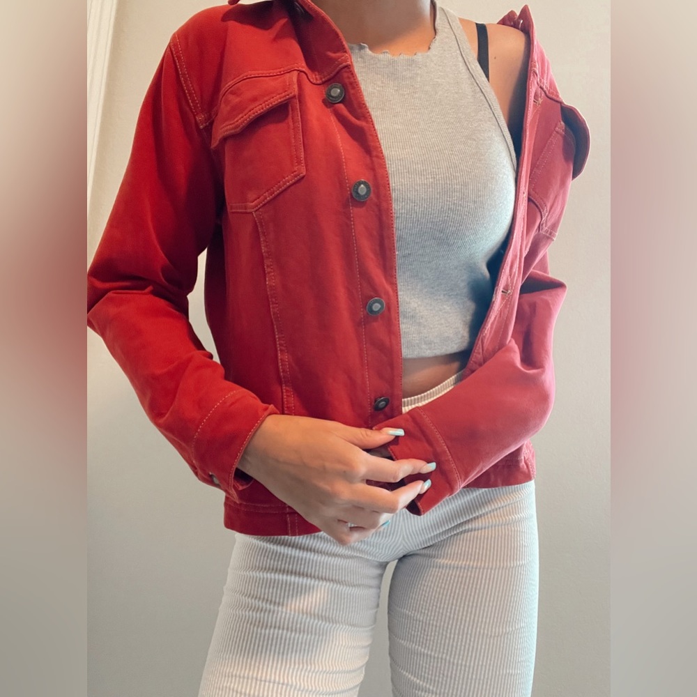 Red Jean Jacket
